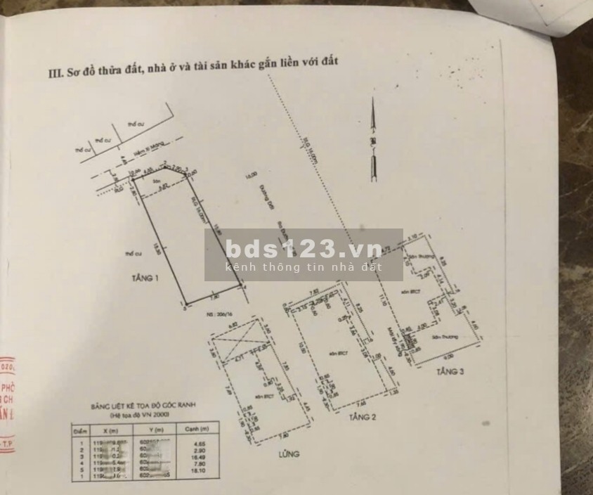 Gò Vấp, bán nhà mặt tiền ven sông, diện tích 8x18m, 4 tầng