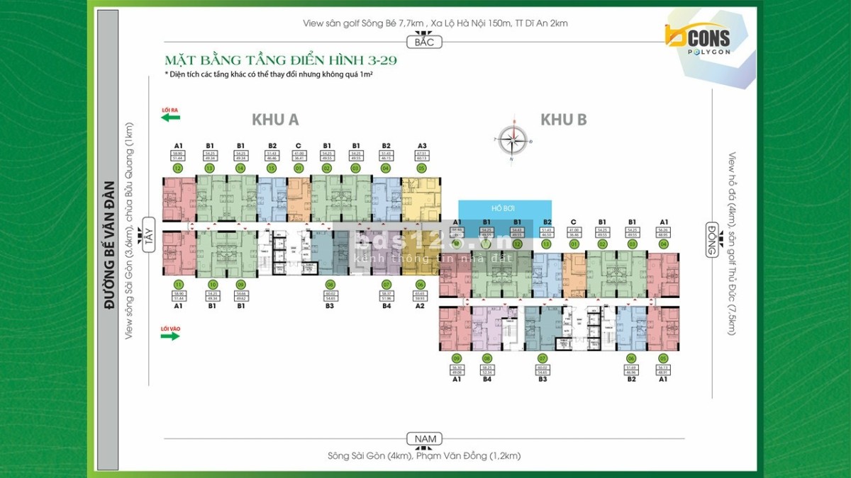 Bán căn hộ Bcons Polygon giá 1,950 tỷ