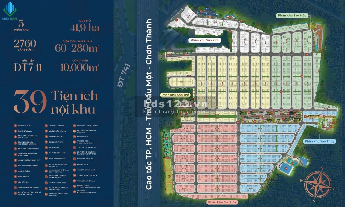 Đất nền dự án Alana City – mặt tiền ĐT 741, giá chỉ 980 triệu/nền