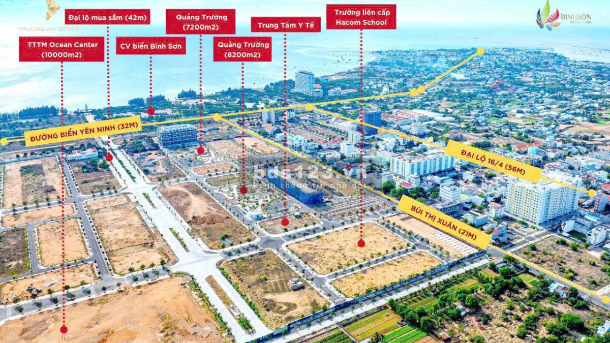 Mở bán đất nền 81m2 nhà 4 tầng tại Bình Sơn Ocean Park chỉ 2.5 tỷ VND