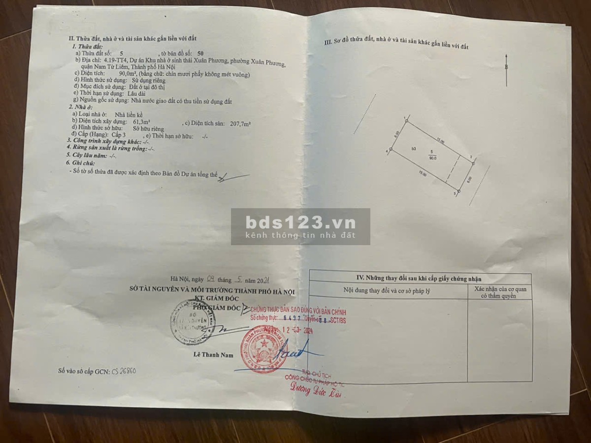 Shophouse 90m² liền kề Tasco Xuân Phương, 2 mặt tiền 6m, đường Foresa 40m, Nam Từ Liêm