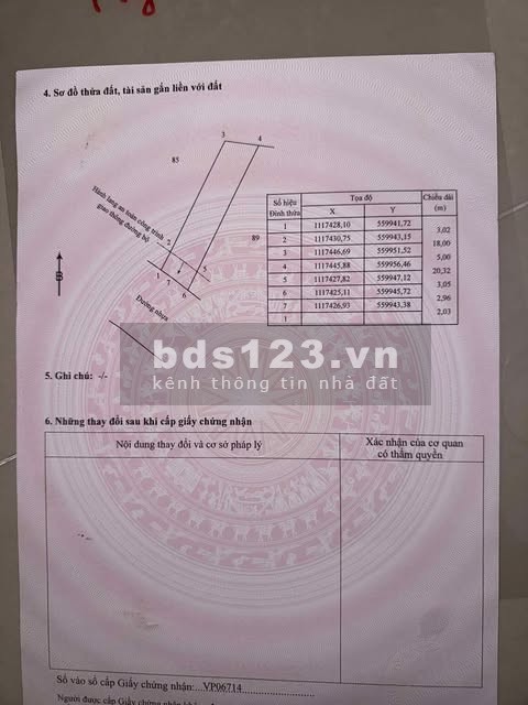 Bán đất Tam Bình, Vĩnh Long, 5*22m