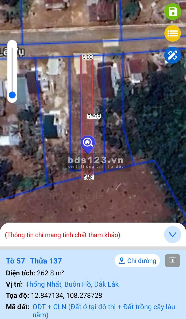 Nguồn ngộp, nhanh tay chốt lịch xem đất – Phường Thống Nhất, Thị xã Buôn Hồ, Đắk Lắk
