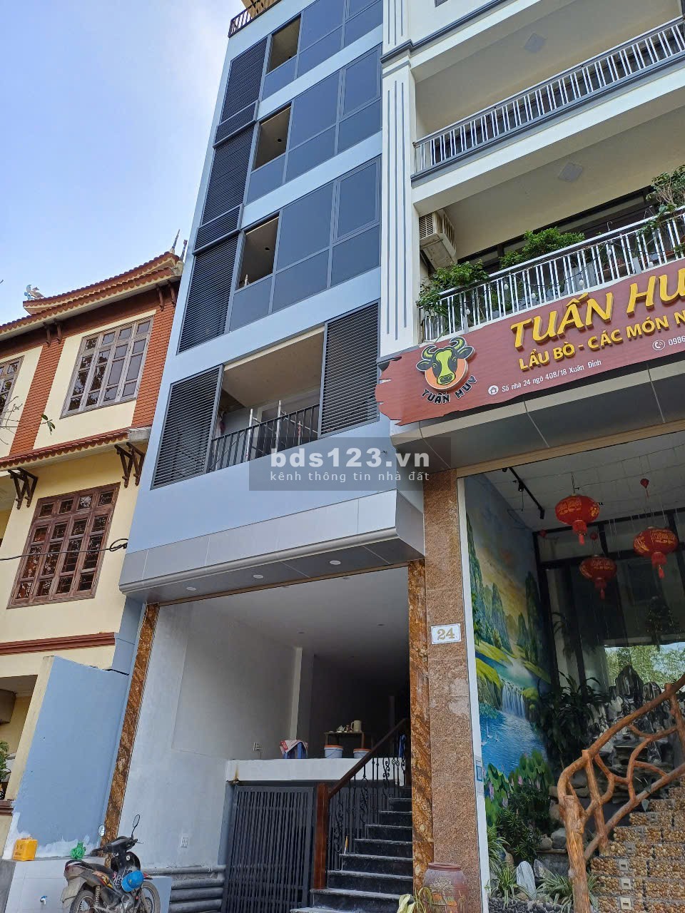 Tòa nhà văn phòng, thang máy, hộ gia đình khép kín, Xuân Đỉnh 80m2 x 6T, 8 triệu/sàn