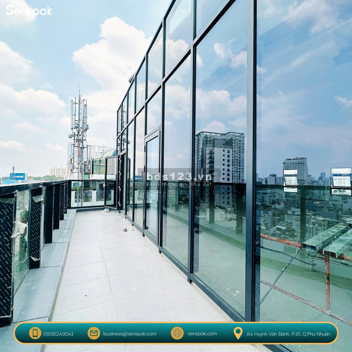 Serepok cho thuê sàn văn phòng truyền thống 180m² – Ban công lớn, view Landmark 81 (Chính chủ)