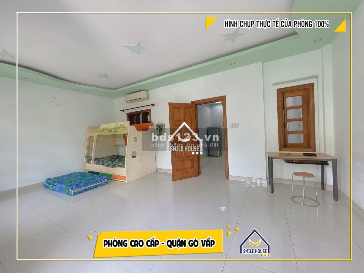 Phòng rộng tới 60m2 có phòng khách,bếp,wc riêng không giới hạn số người ở, 116/50 Dương Quảng Hàm GV
