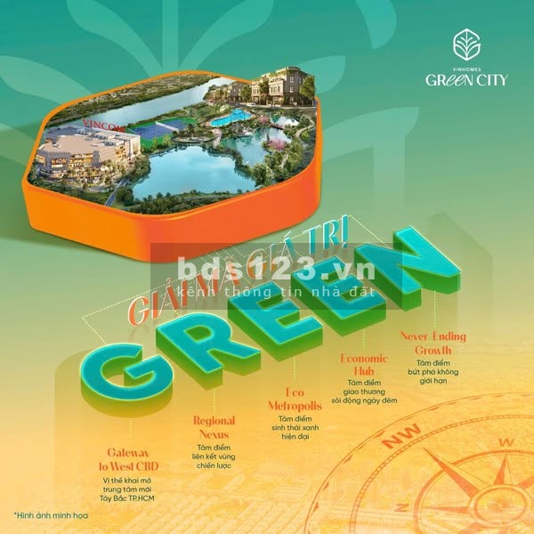 Chính thức nhận booking Vinhomes Green City Hậu Nghĩa, Long An