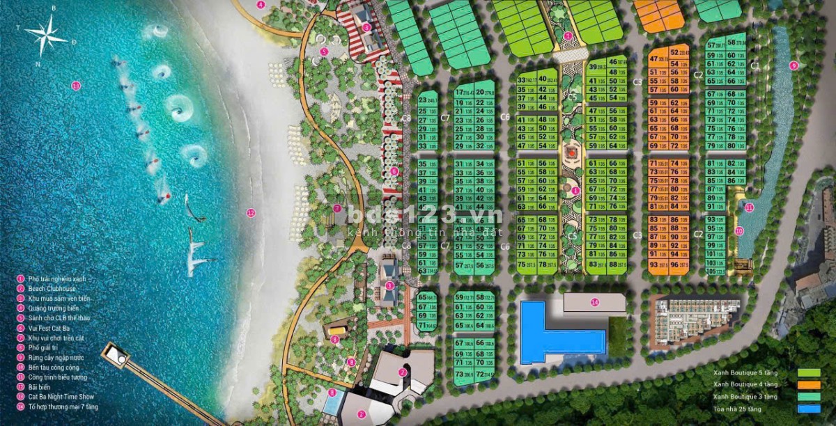 Mở Bán 225 Căn Thấp Tầng Shophouse Thương Mại Tại Dự án Xanh Island Trung Tâm Vịnh Cát Bà.