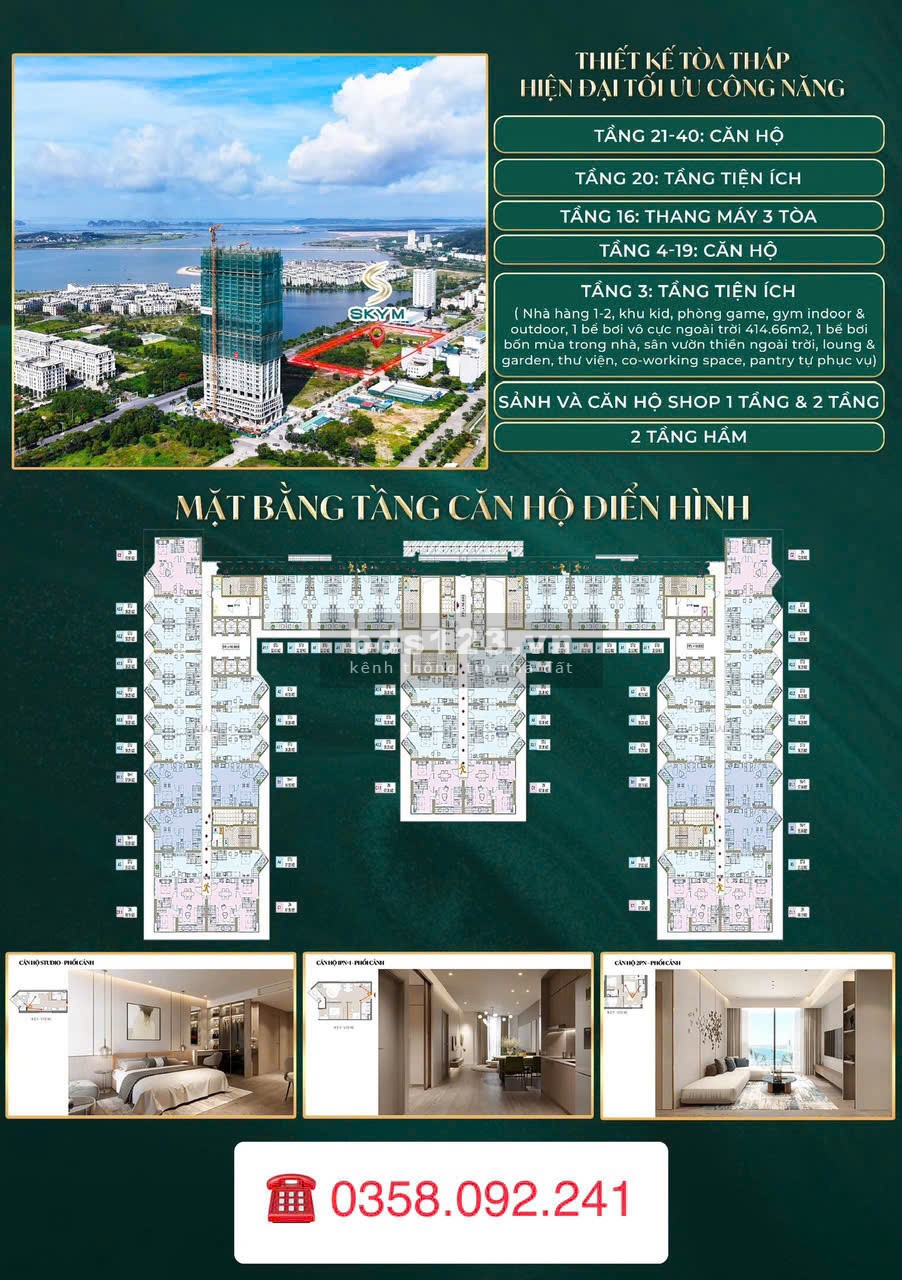 Chỉ 1,6 tỷ sở hữu ngay căn hộ Sky-M 5* view biển vịnh hạ long
