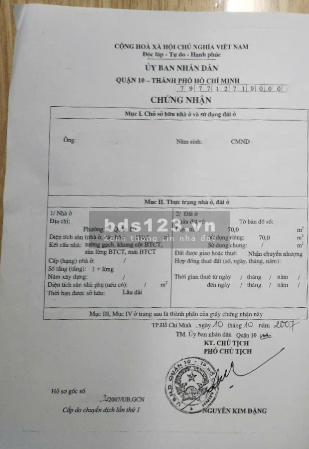 Mặt tiền Trần Nhân Tôn, 70m2 vuông đẹp, chưa qua đầu tư !! HIẾM & GIÁ TỐT Q10