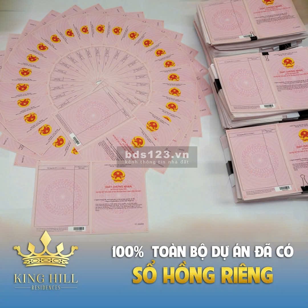 Mở Bán Lô Nền Vàng TP4 - Đất Nền King Hill – Ngay Lõi TT Bến Lức - Sổ Sẵn Từng Lô