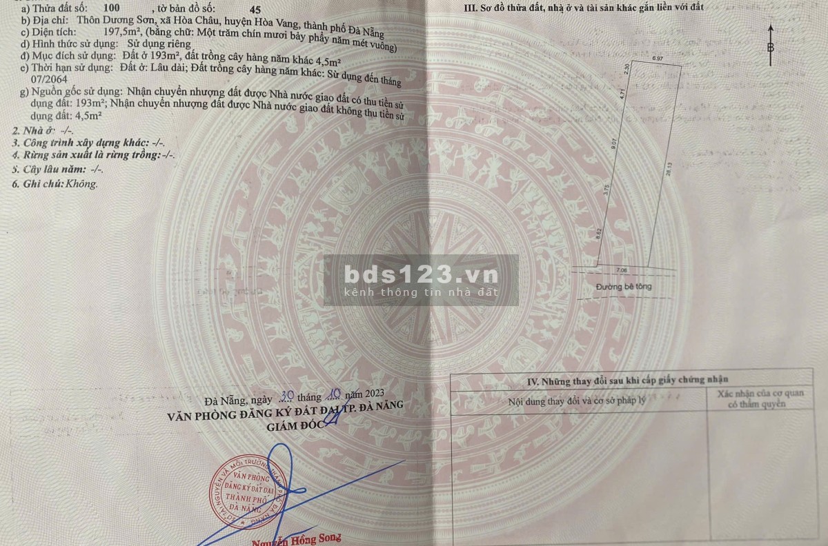 Tôi chính chủ bán lô đất 200m² – Kiệt ô tô 5m – Giá chỉ 1,75 tỷ