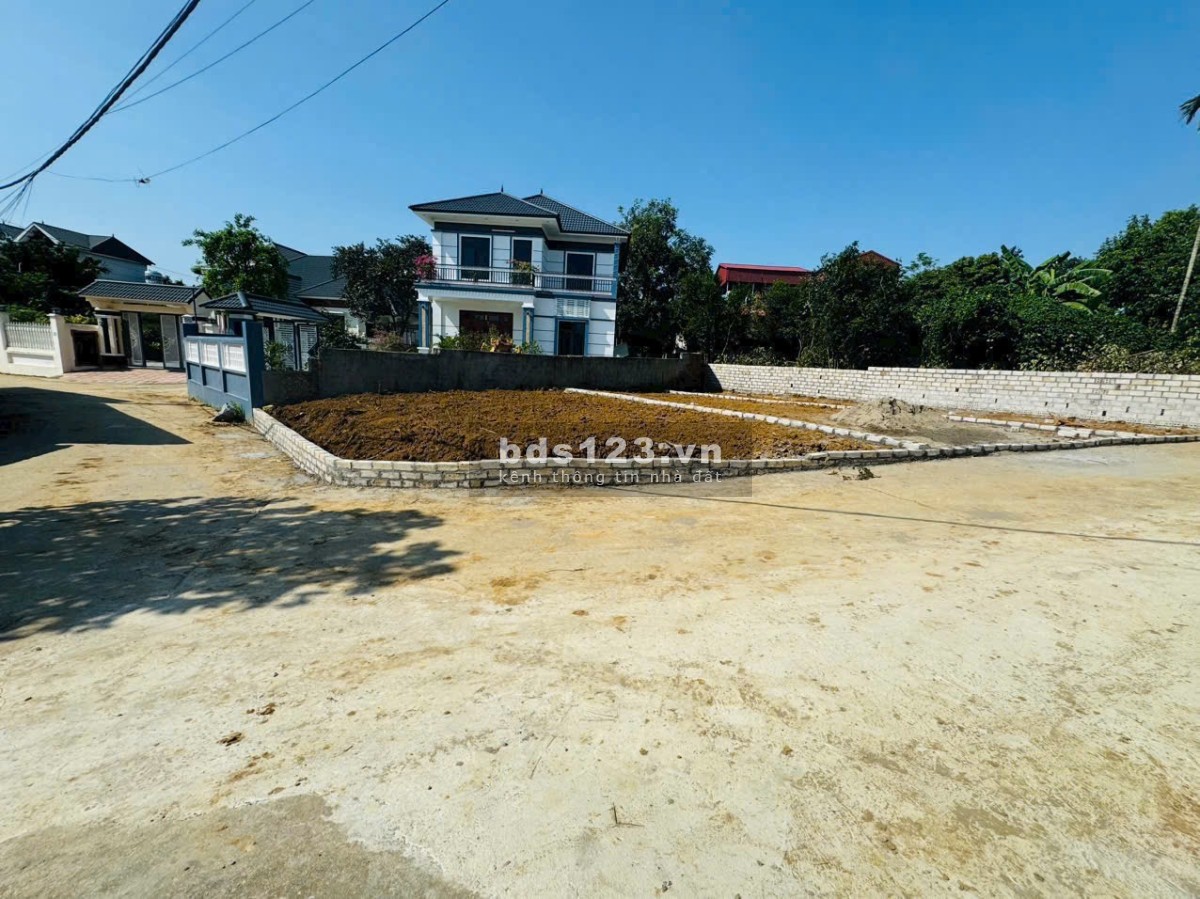Bán lô góc 76,6m² – Tân Xã, Thạch Thất. Giá 46,5tr/ m²