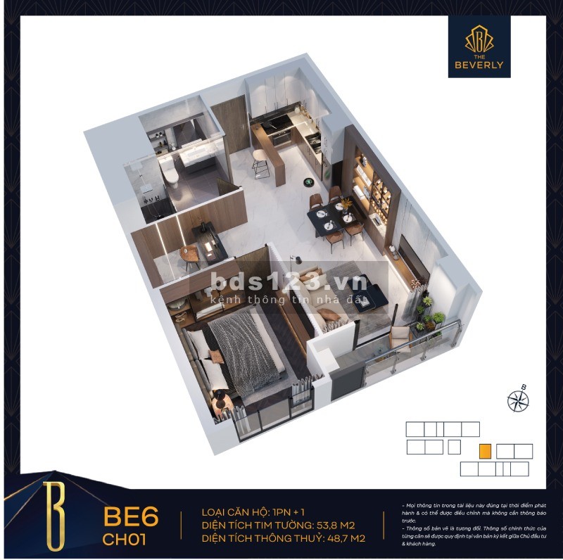 Bán căn hộ chung cư The Opus One - Vinhomes Grand Park, 5 tỷ, 54m2, view đẹp, nhiều tiện ích