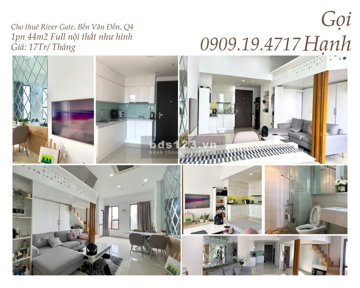 Căn Officetel full nội thất Bến Vân Đồn Q4 15,5 Tr/tháng