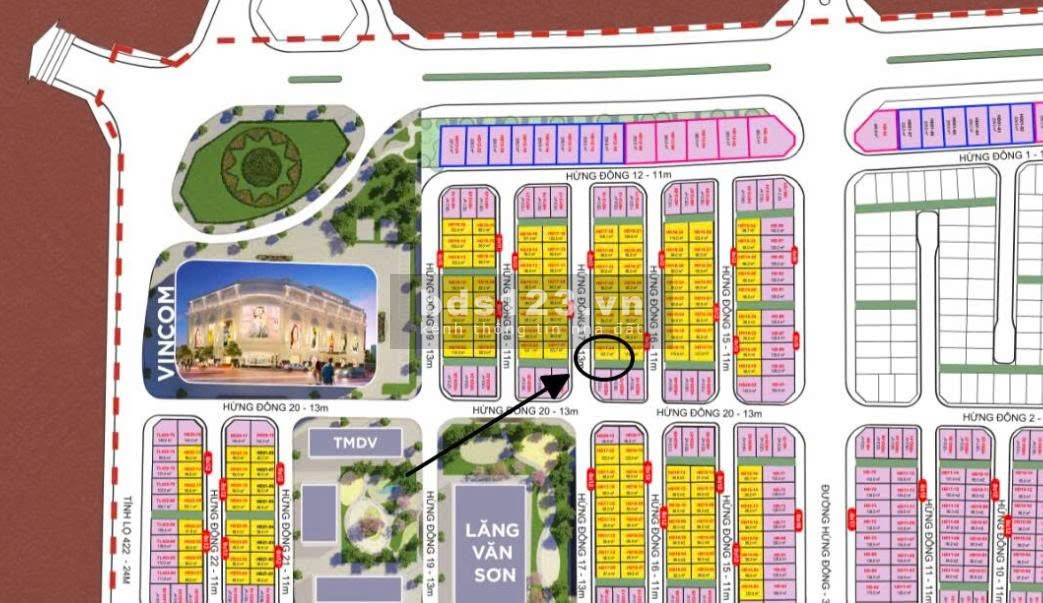 Xẻ khe 108m hướng Đông Nam gần Vincomes siêu đẹp tại Vinhomes…