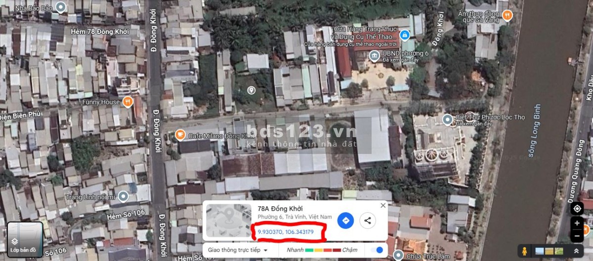 Bán Đất 626m² Trung Tâm Trà Vinh – Mặt Tiền 27m – Phân được 5 lô – Giá Chỉ 16 Triệu/m²