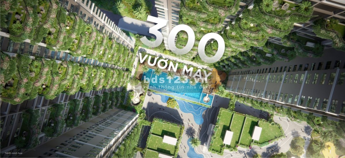 Căn hộ 3 phòng ngủ có vườn mây view nhìn toàn cảnh thiên nhiên trong với 55ha rừng trị liệu