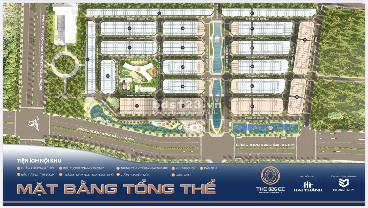 Siêu phẩm đất nền kiểu mẫu tại Long Hậu – The 826 EC