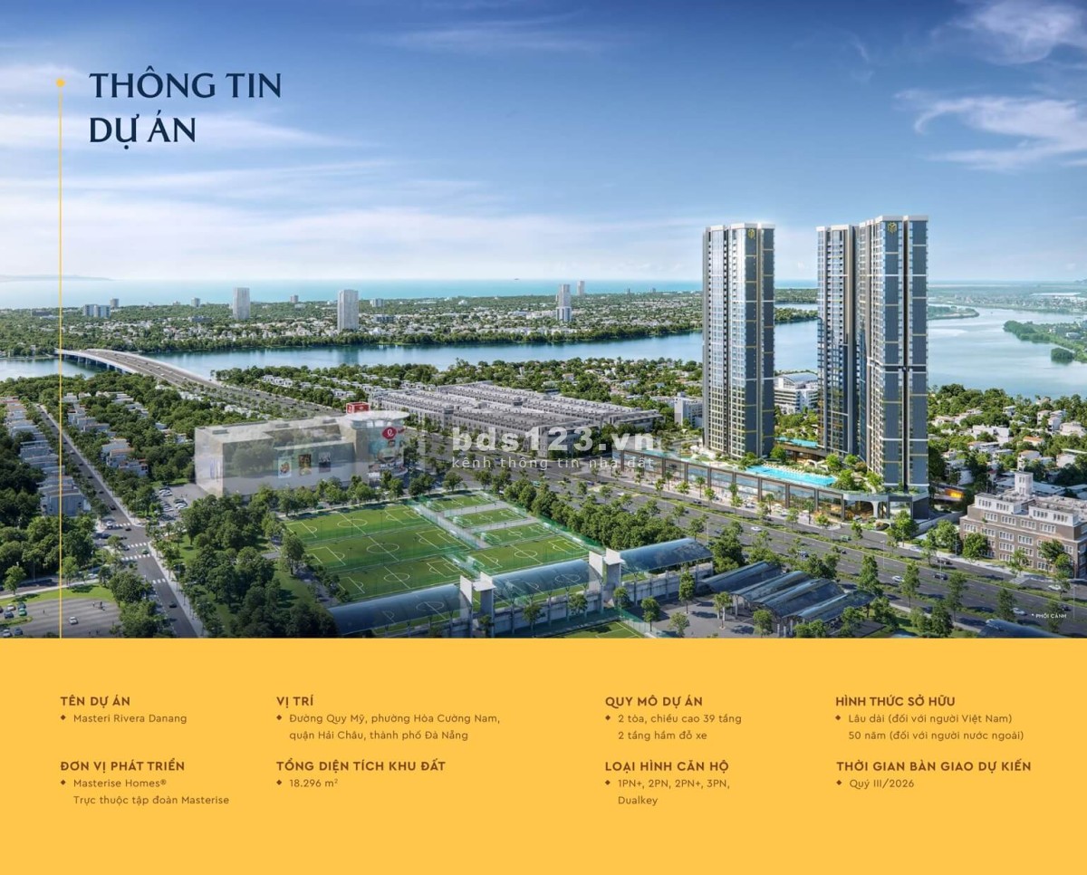 Căn hộ cao cấp Masteri Rivera Đà Nẵng – Biểu tượng sống thời thượng bên bờ sông Hàn