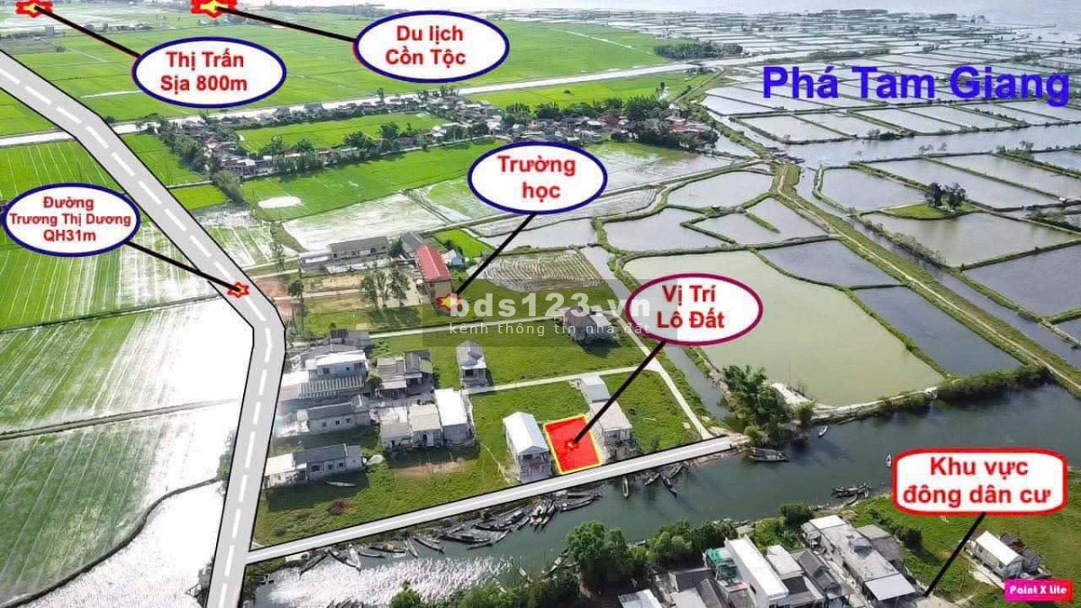 Người thân gửi bán lô đất đẹp Quảng Phước, Quảng Điền 182m2 ngang 8,6m