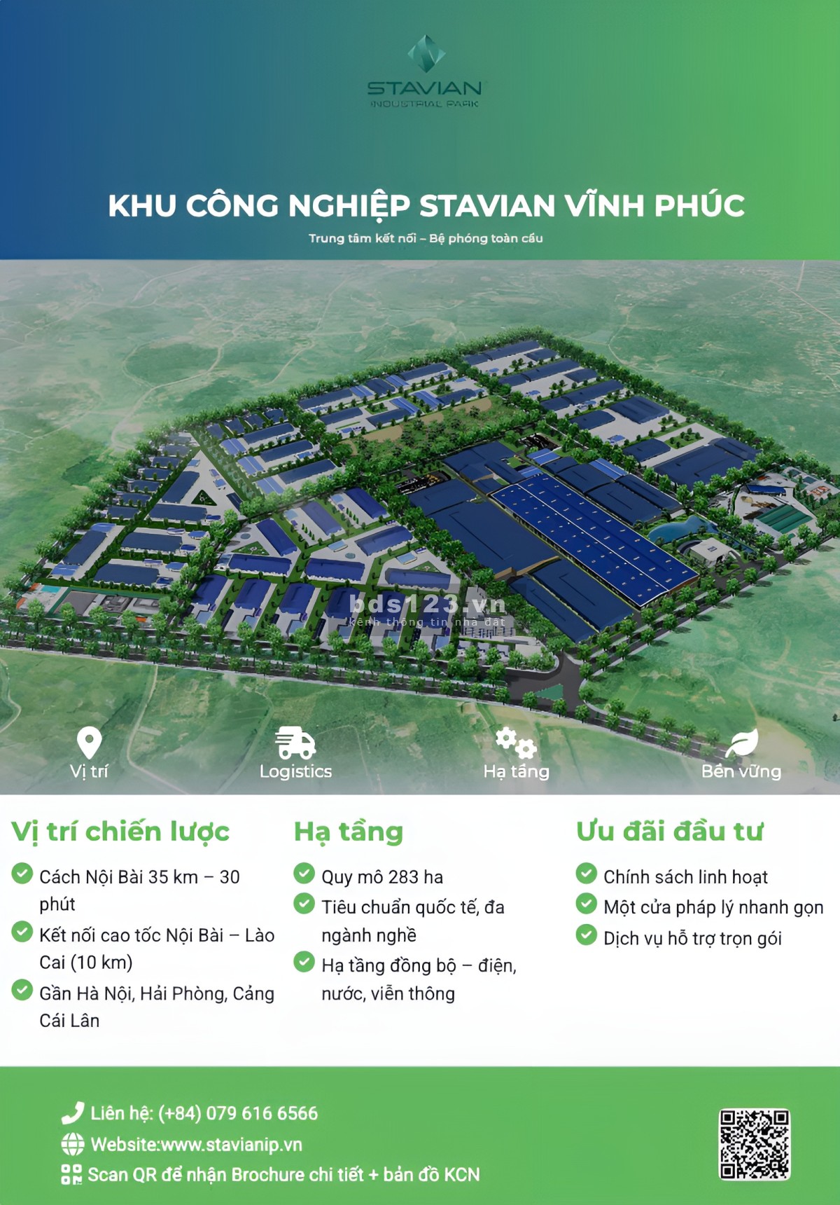 Cho thuê đất Khu Công Nghiệp Stavian Vĩnh Phúc