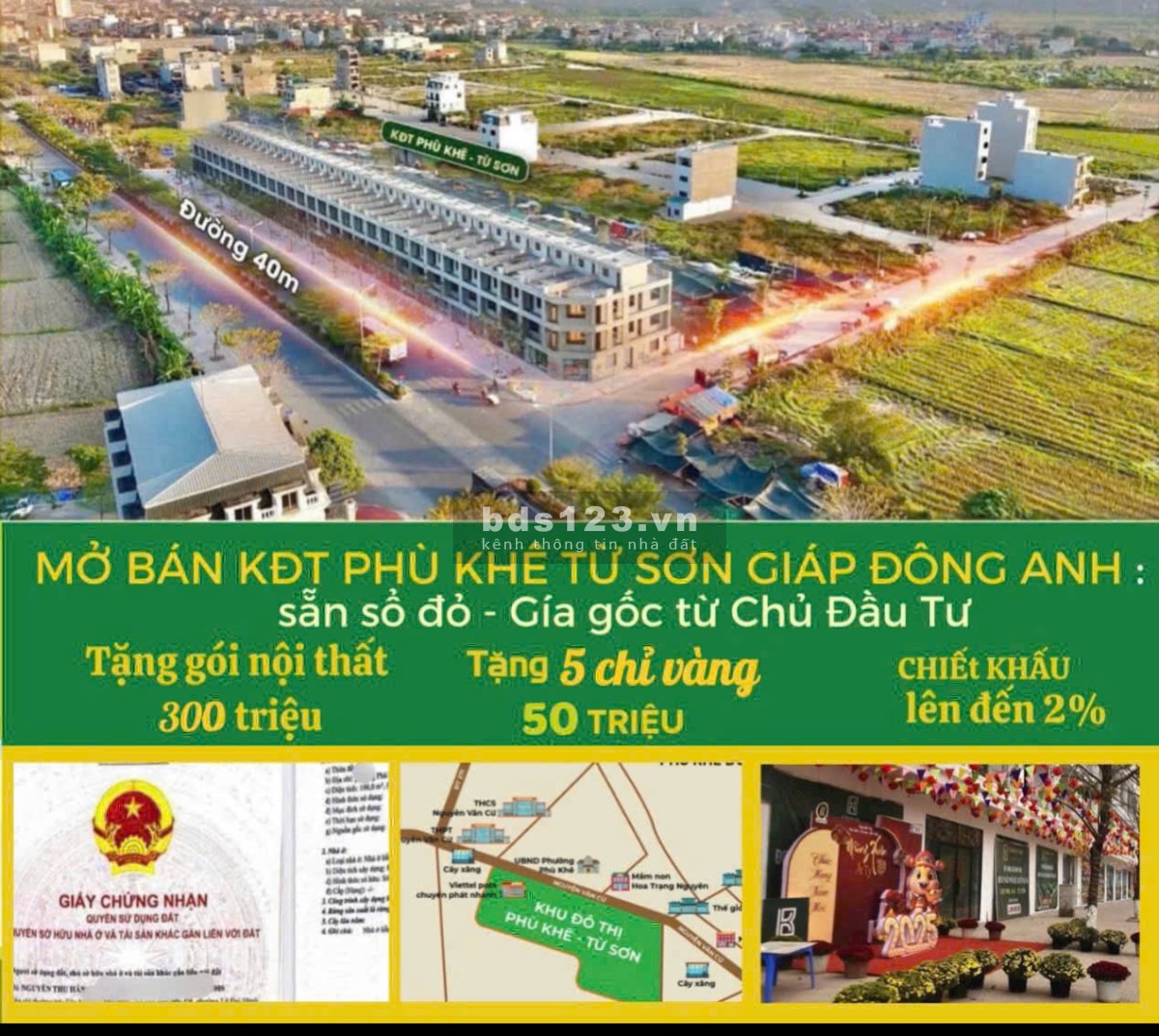 Bán 2 suất ngoại giao Shophouse KĐT Phù Khê, trục chính Nguyễn Văn Cừ cách Đông Anh, Hà Nội 300m