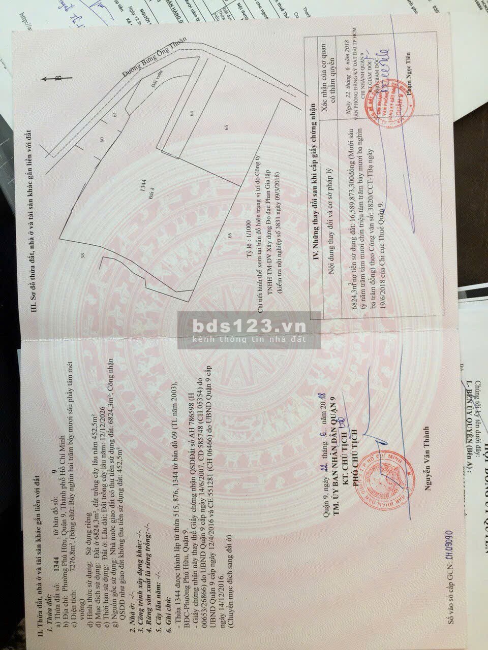 Đất lớn mặt tiền Bưng Ông Thoàn 198 tỷ.