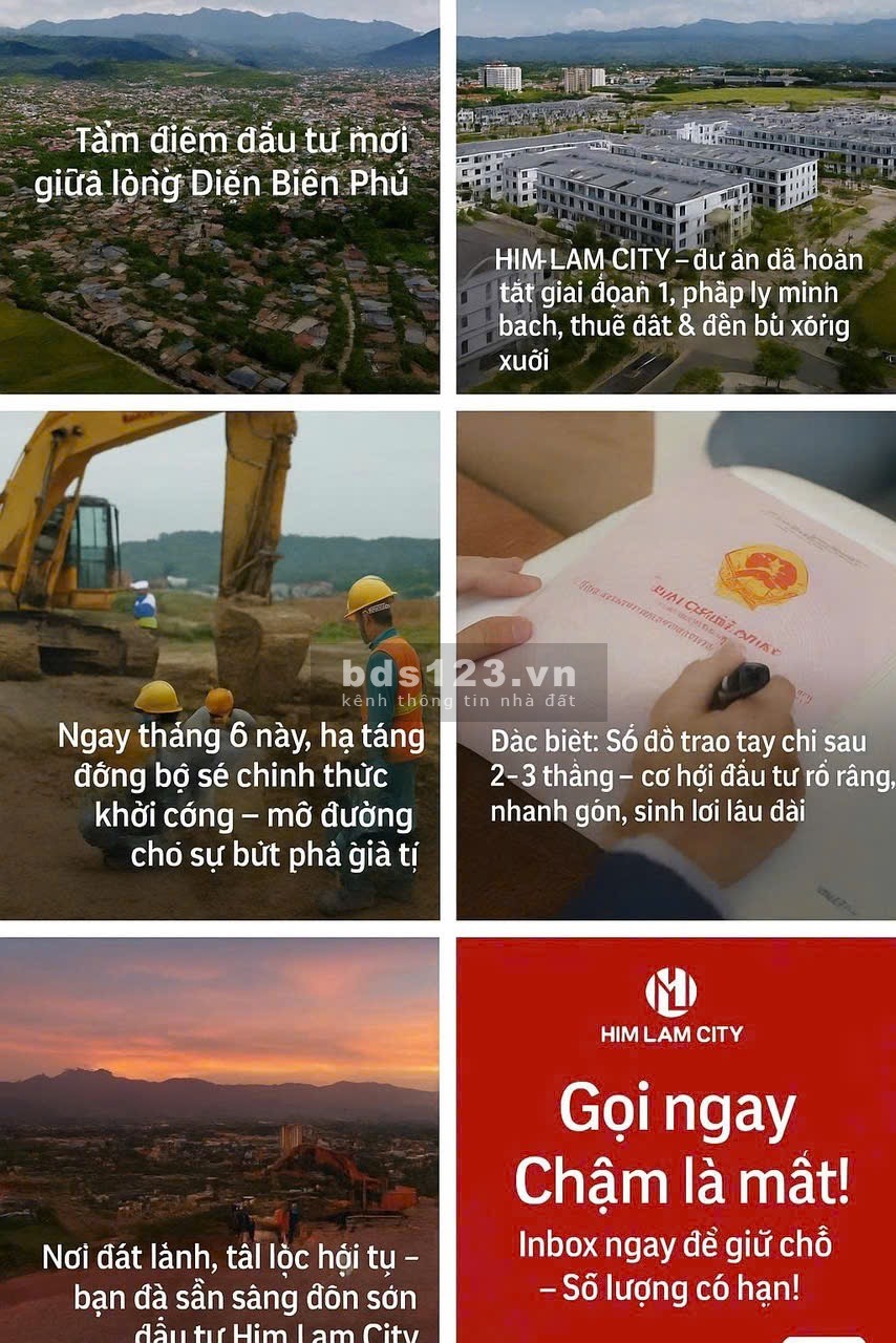 Bán đất nền khu đô thị 17-18 Him Lam Thành phố Điện Biên phủ