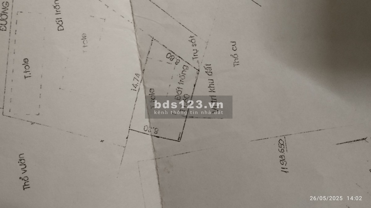Bán nhà mặt tiền đường quốc lộ 1A