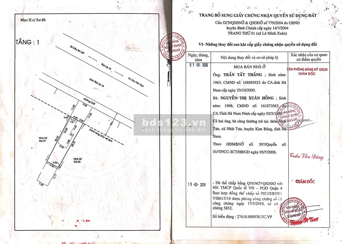 Chính chủ cần bán nhà mặt tiền Trần Văn Giàu – 415m², giá chỉ 13,5 tỷ