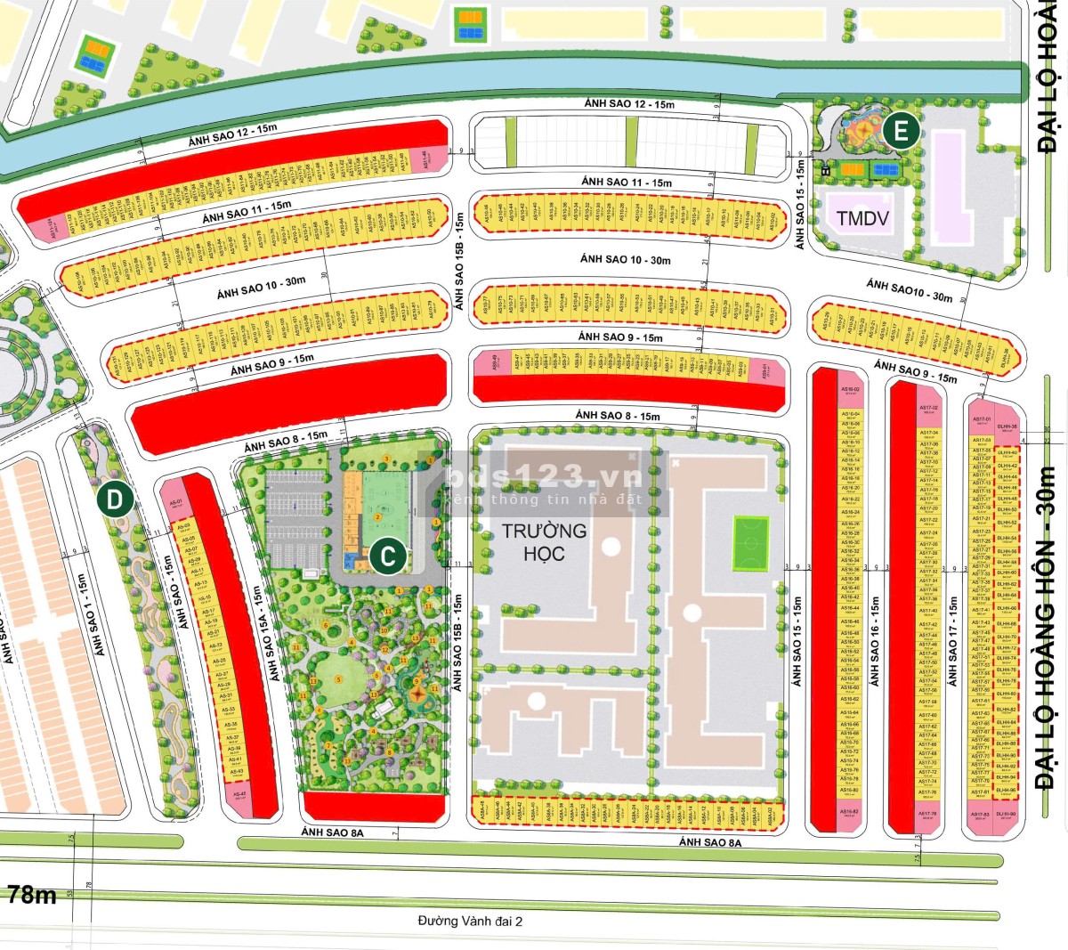 Bán liền kề 63m gần vườn hoa, công viên, trường học tại Vinhomes Dương Kinh giá 3,2 tỷ