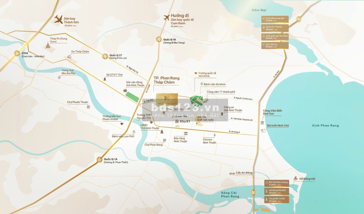 Đất nền dự án khu đô thị mới MK Central City nằm ngay trung tâm Phan Rang - Nam Khánh Hòa