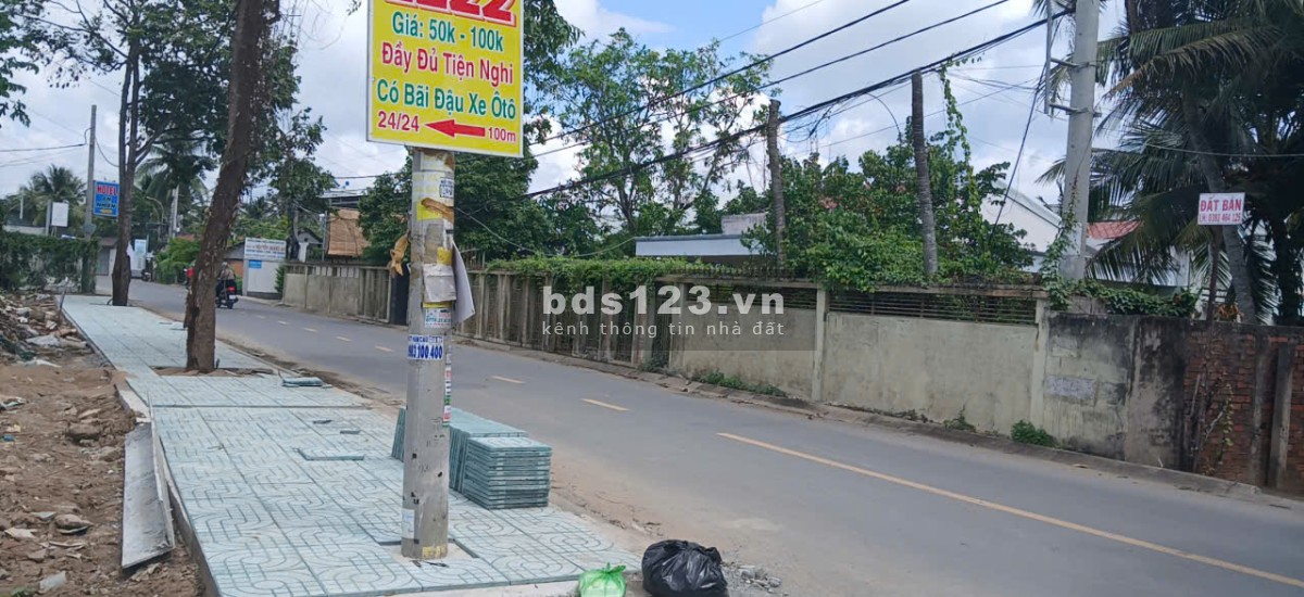 Bán Lô đất MẶT TIỀN đường Hồ Văn Nhánh ( tặng nhà ), KP8, P5. TP Mỹ Tho.