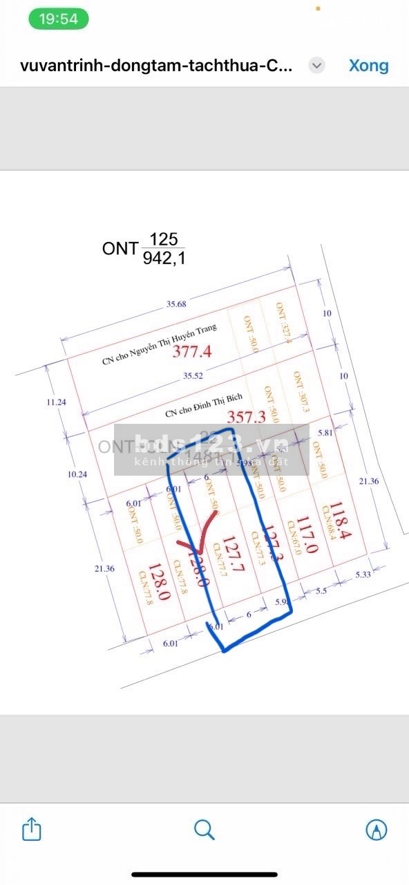 Bán gấp lô đất 128m sau trường nghề Tây bắc