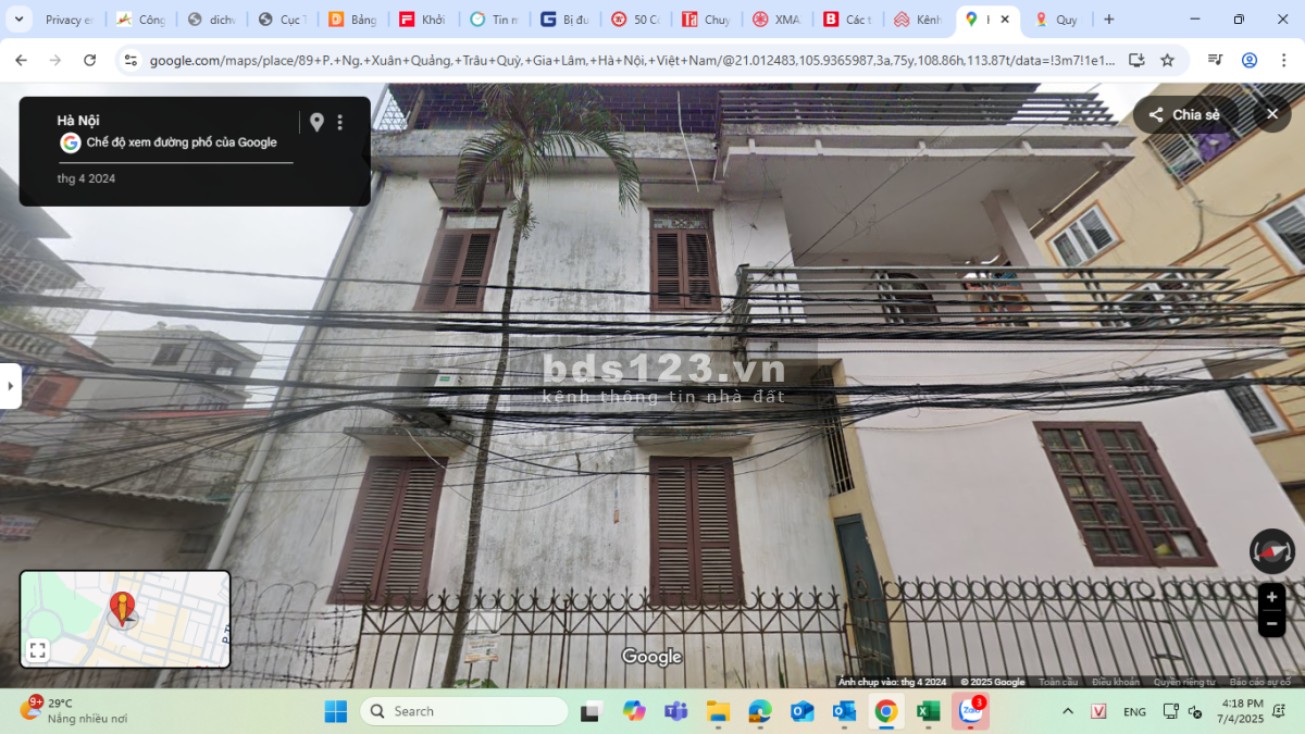 Chính chủ cần bán đất và nhà tại ngõ 12 phố Nguyễn Khiêm Ích