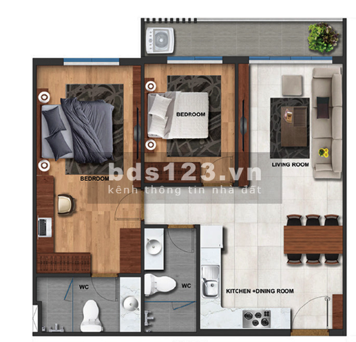Sở hữu liền nhà đẹp giá tốt – Chung cư Jamila Khang Điền, tầng 9, hướng Đông Nam. DT 76m², 4.8 tỷ