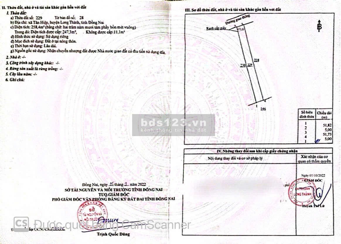  Lô đất vuông đẹp – khu bàn cờ Tân Hiệp – Gần chợ, trường học _ Giá chỉ 1,8 tỷ