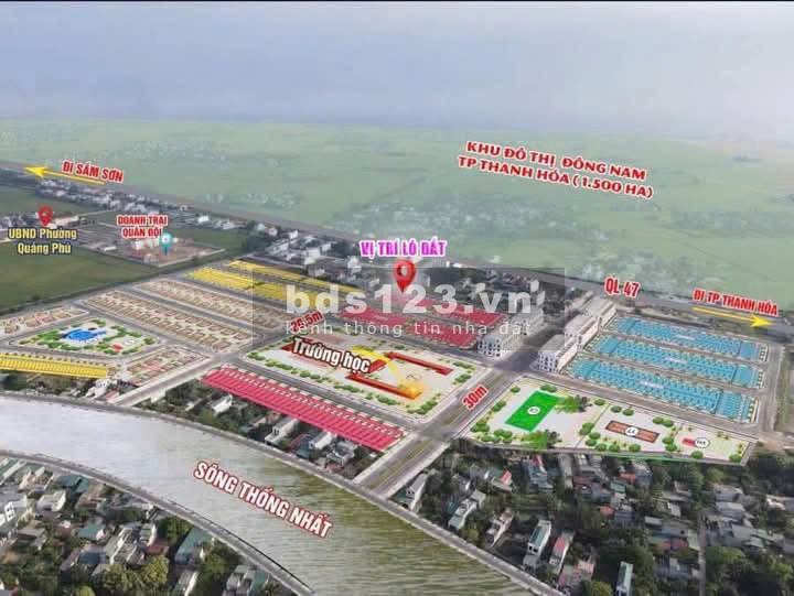 Bán cặp lô đất đầu ve đẹp ko lỗi giá tốt MB04 Quảng Phú, TP Thanh Hóa