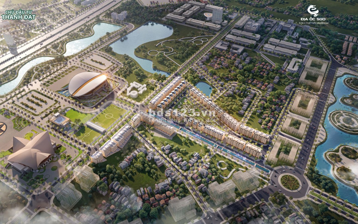 Bán Căn Shophouse Dự Án The Crown Eden Đối Diện Nhà Thi Đấu, 150m2 mặt tiền 7,5m