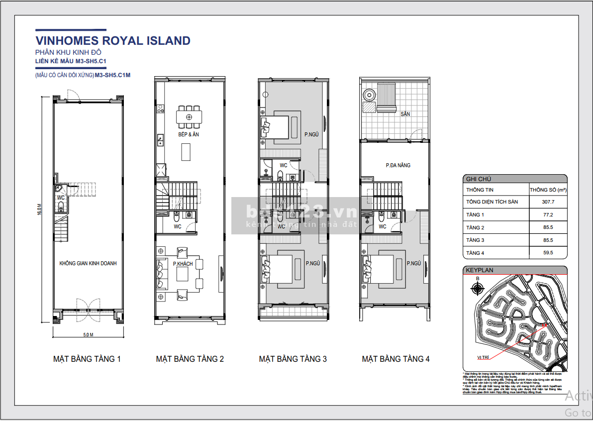 Bán BT Vinhomes Royal Island, 17,282 tỷ, 107.8m2, Thủy Hà, Thủy Nguyên, Hải Phòng, giá chất, uy tín