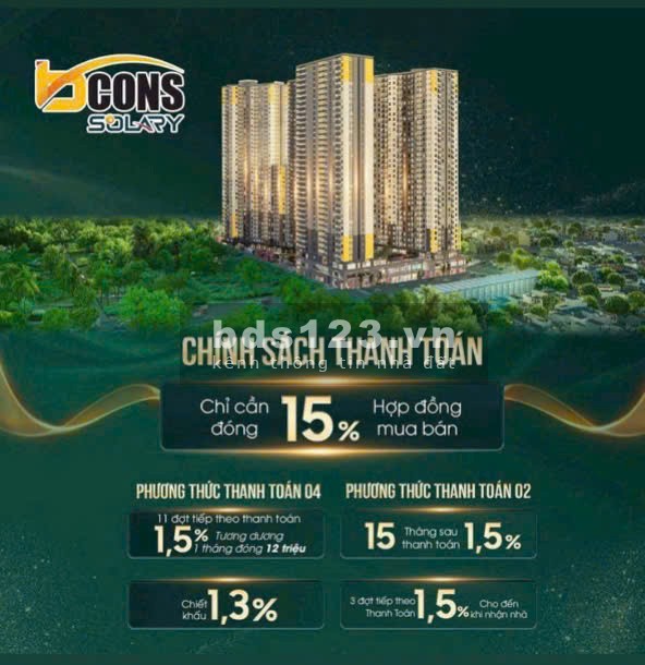 Vốn tự có 269 triệu, sở hữu căn hộ 2PN có 3 tầng TTTM – Cách ga Metro 600m – Góp chỉ 8,9 triệu/tháng