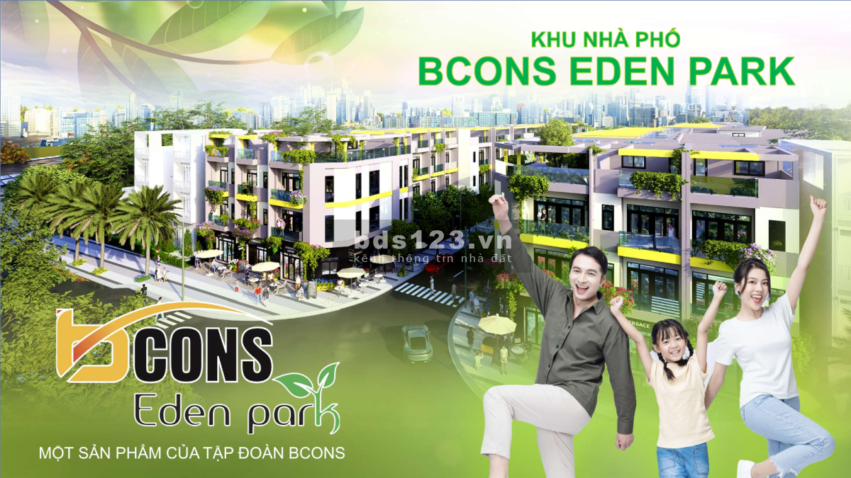 Bán nhà phố Bcons Eden Park 82,5m², xây dựng 4 tầng, kế Metro số 1, Vành Đai 3