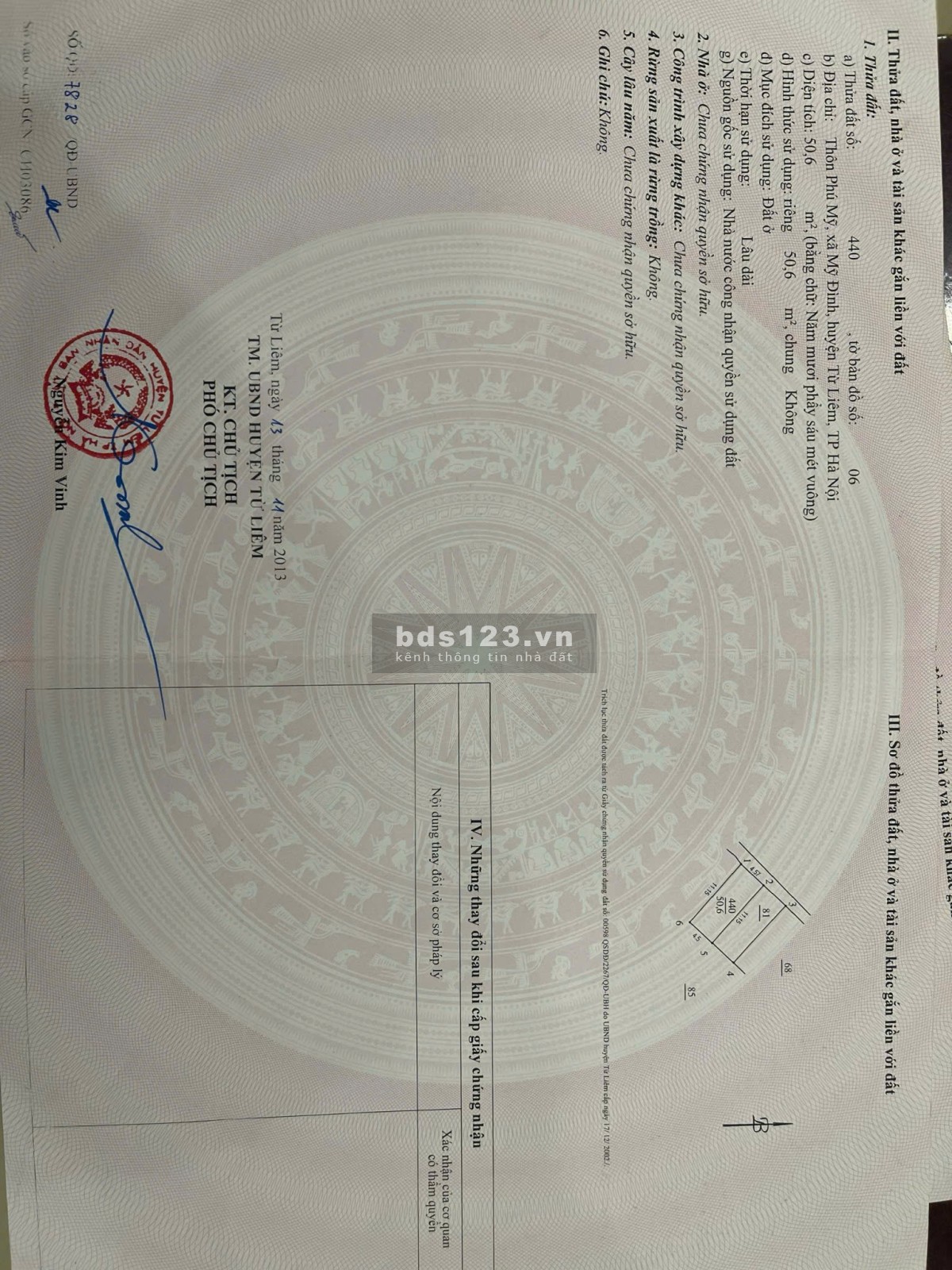 Bán tòa CHDV Phú Mỹ - Cầu Giấy: Dt 50m2 * 5tầng* doanh thu 50…
