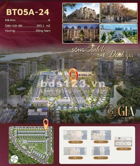 Bán biệt thự đơn lập góc 263m hướng ĐN, thiết kế đẹp tại Ciputra Tây Hồ giá 109 tỷ