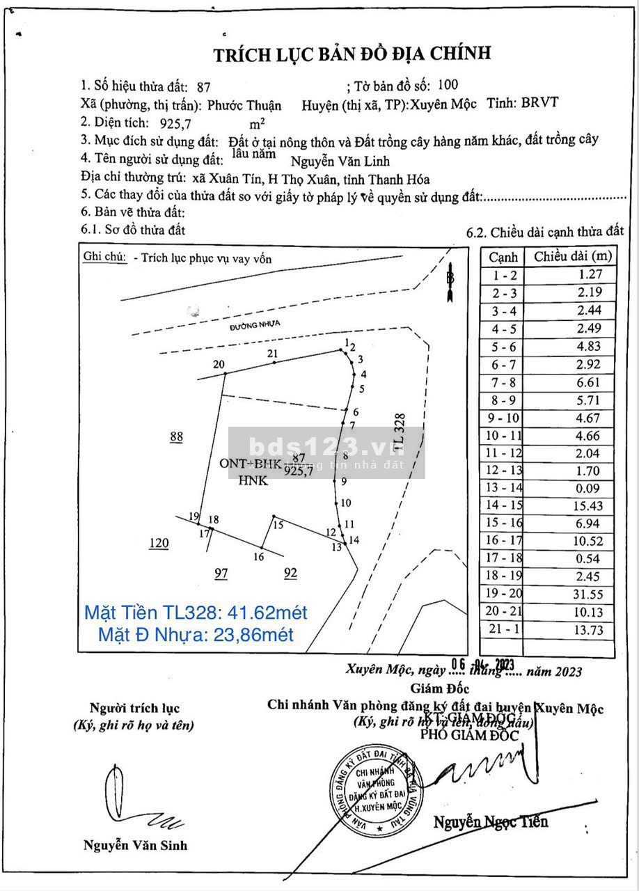 Lô góc vòng xoay 2 mặt tiền - Gía tốt: 55TR./M2, tổng 51 tỷ