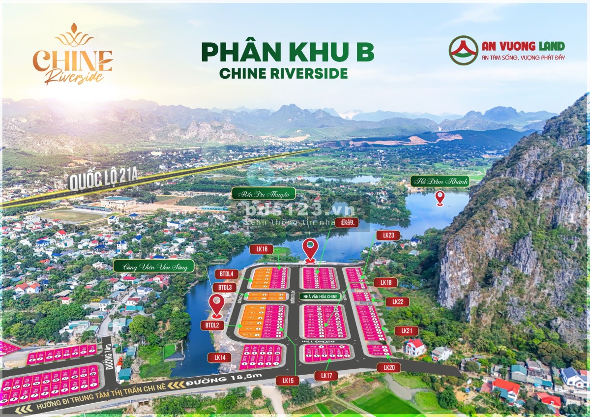 Bán đất nền dự án tại KĐT Chi Nê Riverside, 1,5 tỷ, 108 m2 hàng hot