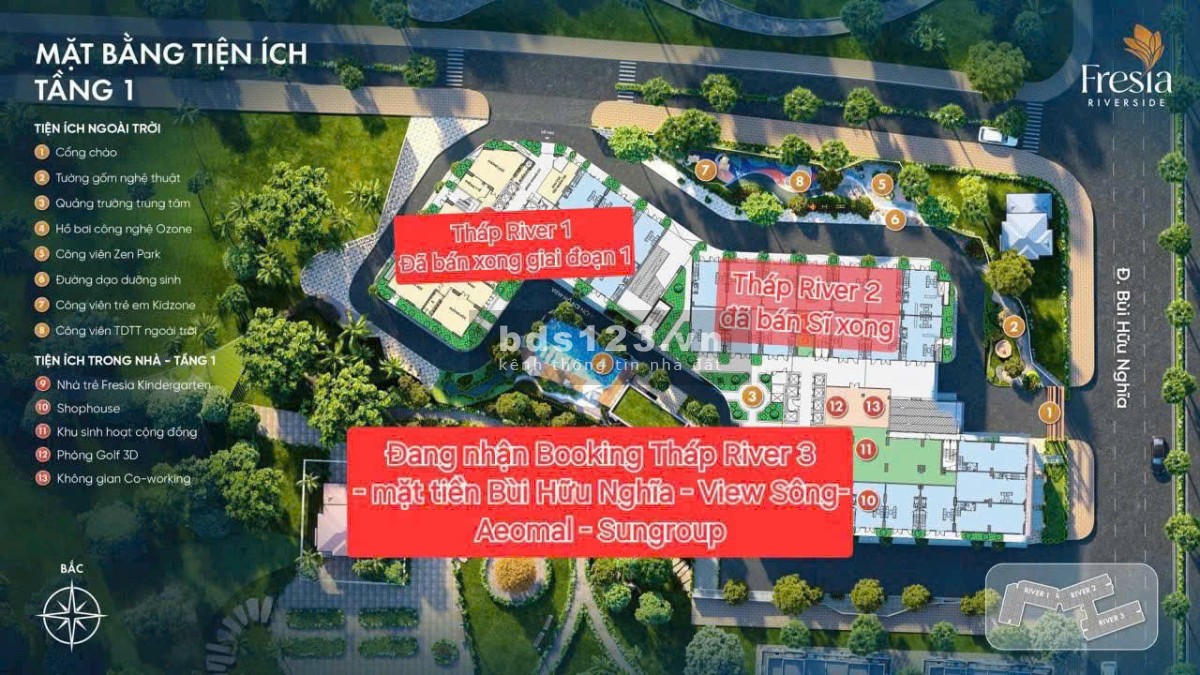 Fresia Riverside - Căn Hộ View Sông Đối Diện Aeon Mall Biên Hòa