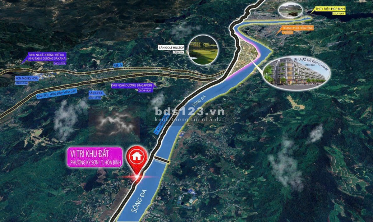 Đầu tư đất nền 2 mặt tiền – View sông Đà cực đỉnh!…