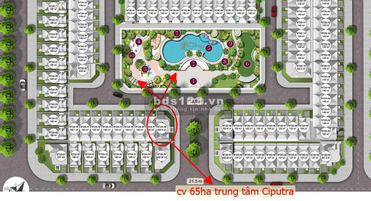 Bán bt Đơn Lập góc view vườn hoa, công viên Gia by Kita trung tâm Ciputra Tây Hồ giá 133 tỷ